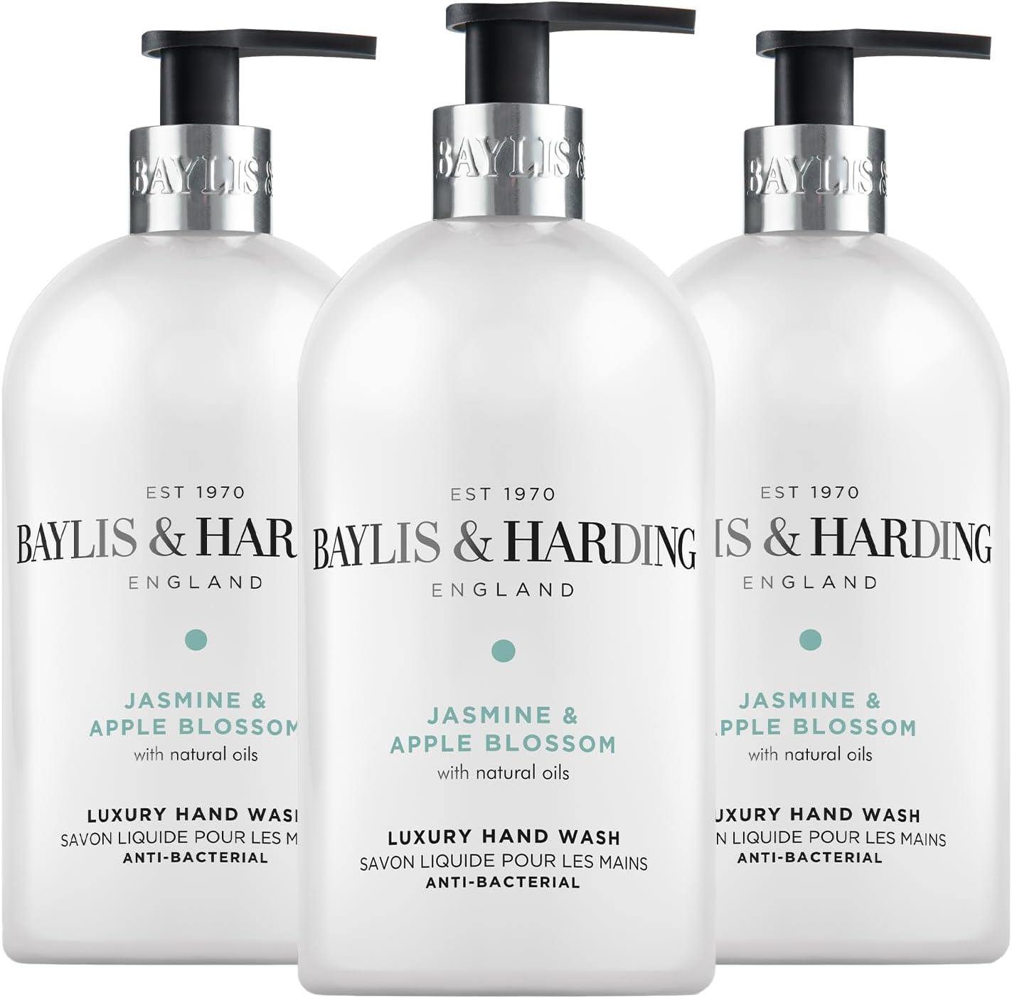 Baylis & Harding Jasmine & Apple Blossom Anti-Bacterial Hand Wash 5 Litre Refill (Pack Of 2 - Total 10 Litres) - Vegan Friendly