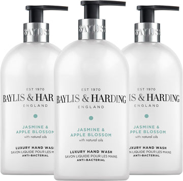 Baylis & Harding Jasmine & Apple Blossom Anti-Bacterial Hand Wash 5 Litre Refill (Pack Of 2 - Total 10 Litres) - Vegan Friendly