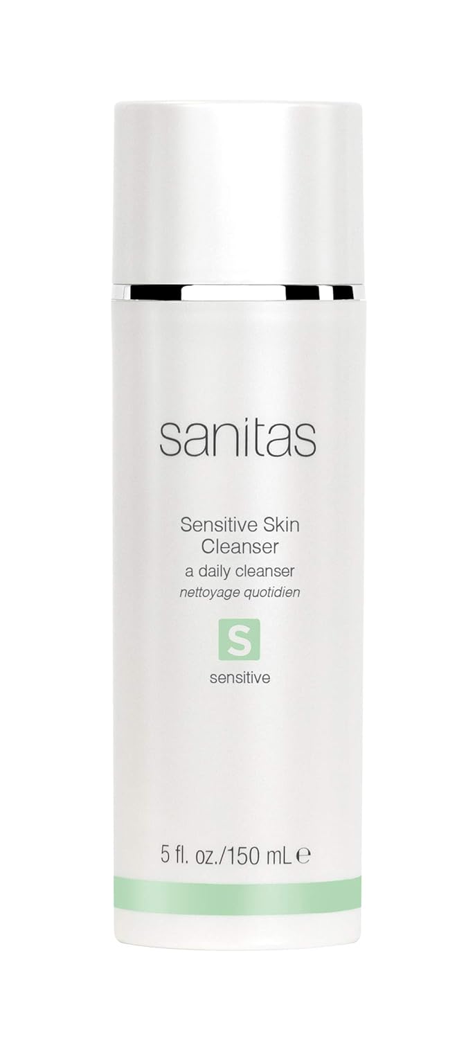 Sanitas Skincare Sensitive Skin Cleanser, Ultra Mild, Protective Cleanse, Fragrance Free, Aloe Vera, Beta Glucan, 5 Ounces
