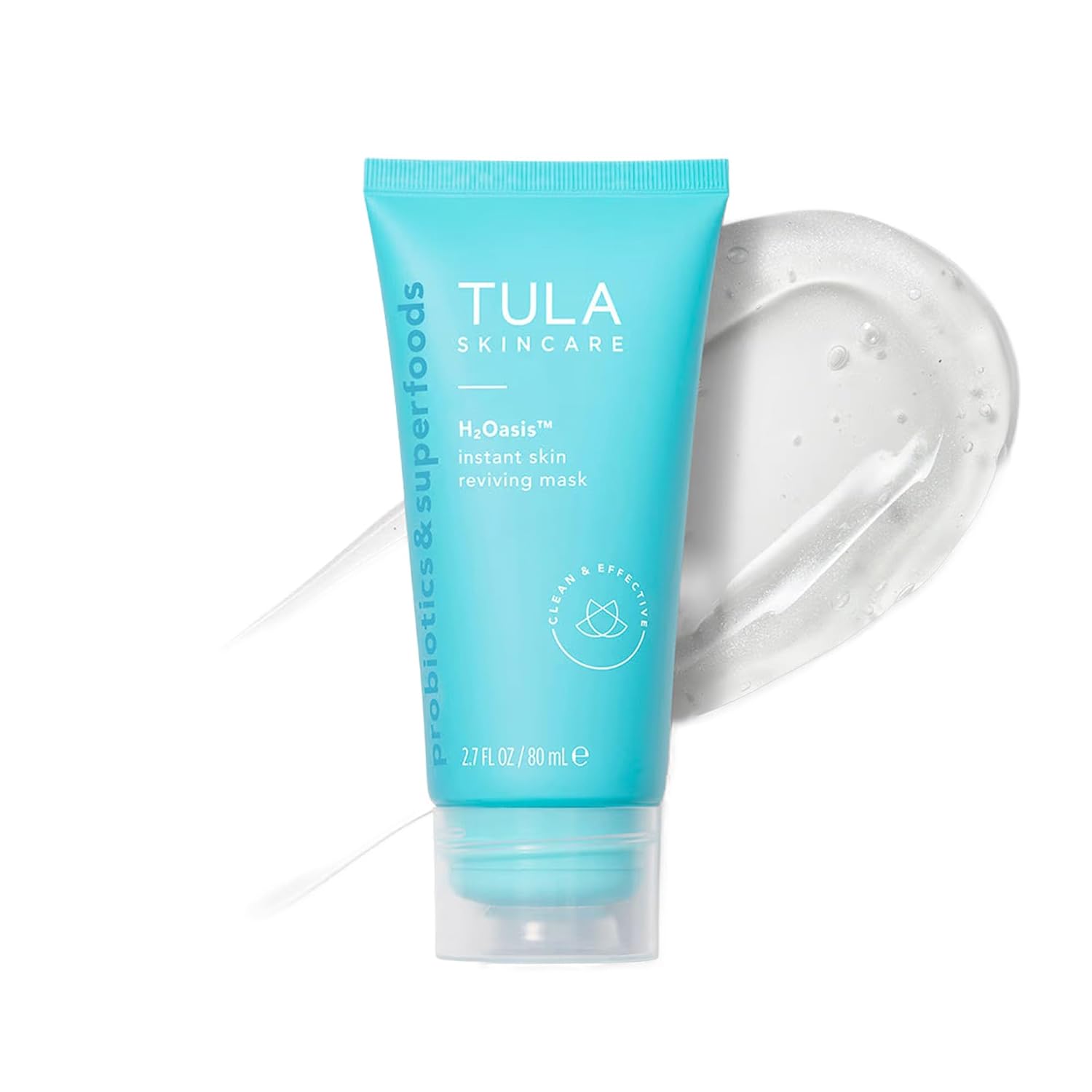 Tula Skin Care H2Oasis Instant Skin Reviving Mask - Hydrating Face Mask, Plumps And Energizes Tired Dehydrated Skin, Contains Resurrection Plant And Desert Lime, 2.7 Fl Oz