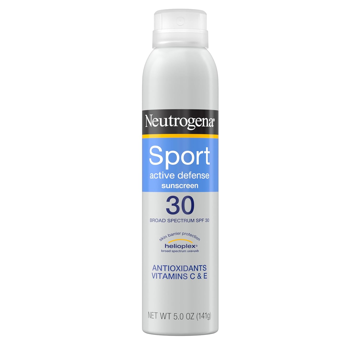 Neutrogena Sport Active Defense Spf 30 Sunscreen Spray, Sweat & Water Resistant Spray Sunscreen With Broad Spectrum Uva/Uvb Sun Protection For Sunburn Prevention, Oxybenzone-Free, 5.0 Oz