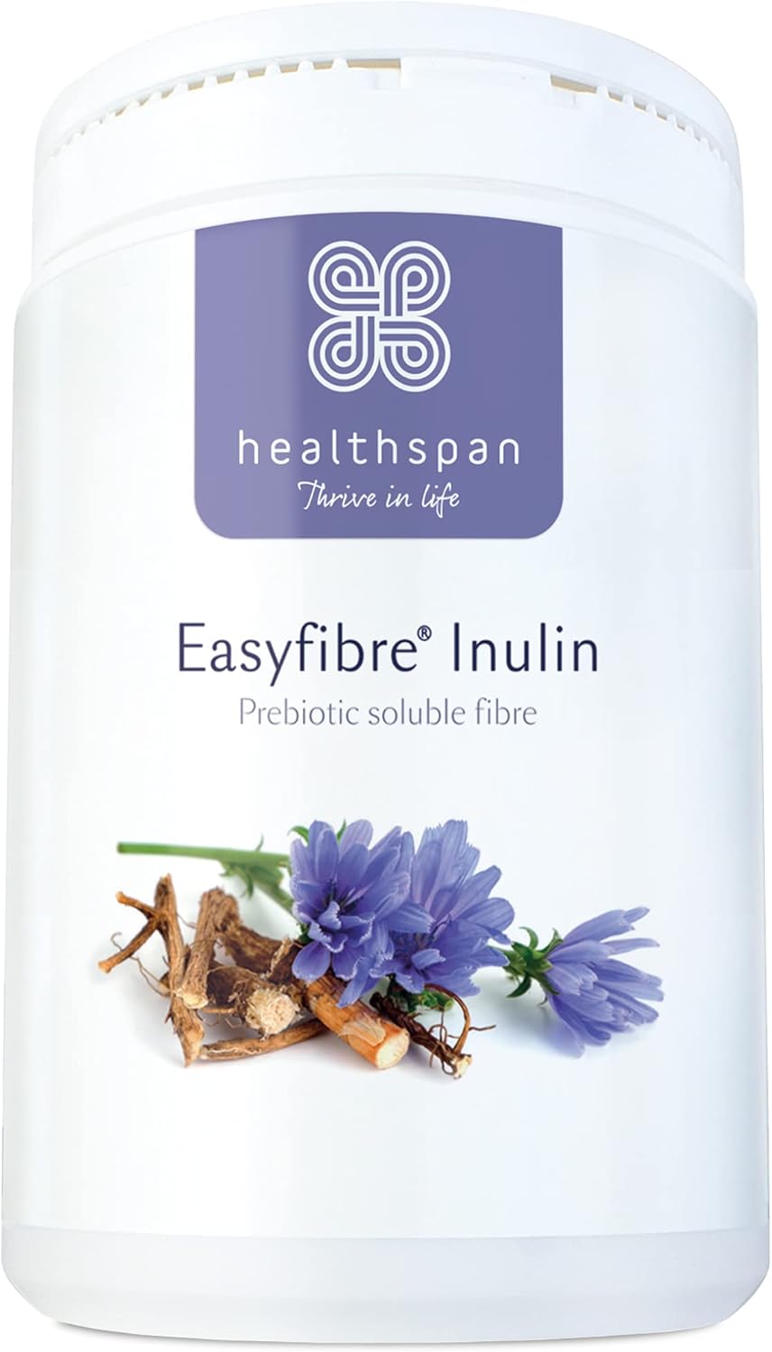 Healthspan Easyfibre Inulin (450G) | A Natural Way To Keep Your Digestive System Functioning Healthily | Increase Fibre Intake | Made From 100% Chicory Root | Vegan