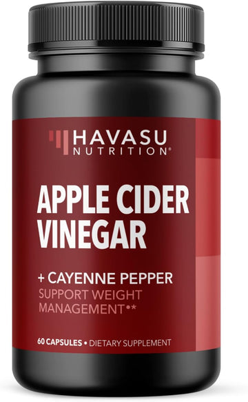 Apple Cider Vinegar Capsules With Cayenne Pepper For Digestive Health Support - 500Mg Acv And 20Mg Capsicum Annuum - Easy-To-Take, Unflavored Pills - 60 Count - Vegan, Non-Gmo - 2 Month Supply