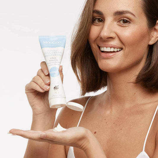 Moogoo Natural Full Cream Moisturiser - Ultra-Hydrating Repair For Dry, Itchy, Sensitive Skin - Suitable For Face, Body & All Ages, 120G/4.2Oz