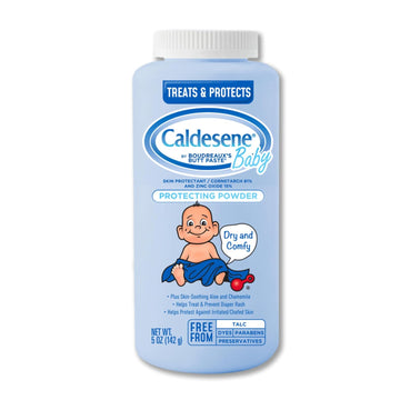 Caldesene Cornstarch Baby Powder With Zinc Oxide, Talc-Free Baby Powder, 5 Oz