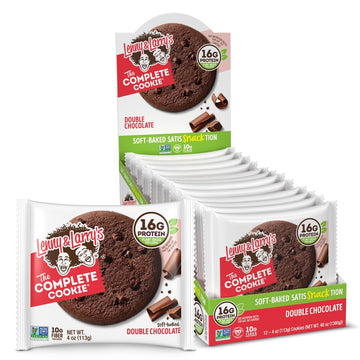 Lenny & Larry'S The Complete Cookie, Double Chocolate, Soft Baked, 16G Plant Protein, Vegan, Non-Gmo, 4 Ounce Cookie (Pack Of 12)