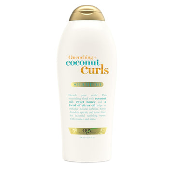 Ogx Quenching + Coconut Curls, Moisturizing Shampoo For Curly Hair, Detangling, Curl Enhancing, 25.4 Fl Oz