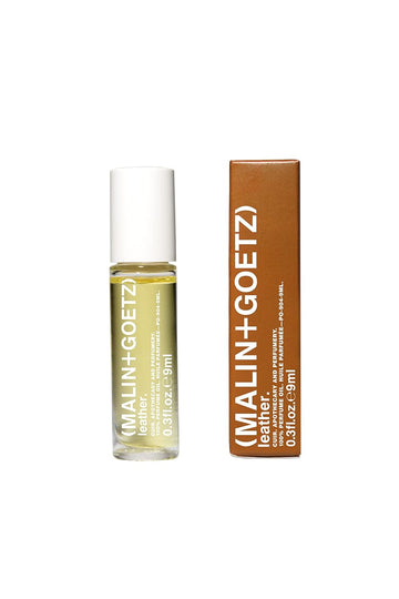 Malin + Goetz Leather Perfume Oil, 0.3 Fl. Oz. - Men & Women Rustic Modern Scented Oil, Fragrance Oil, Roll On Mini Perfume Body Oil, Vegan & Cruelty-Free