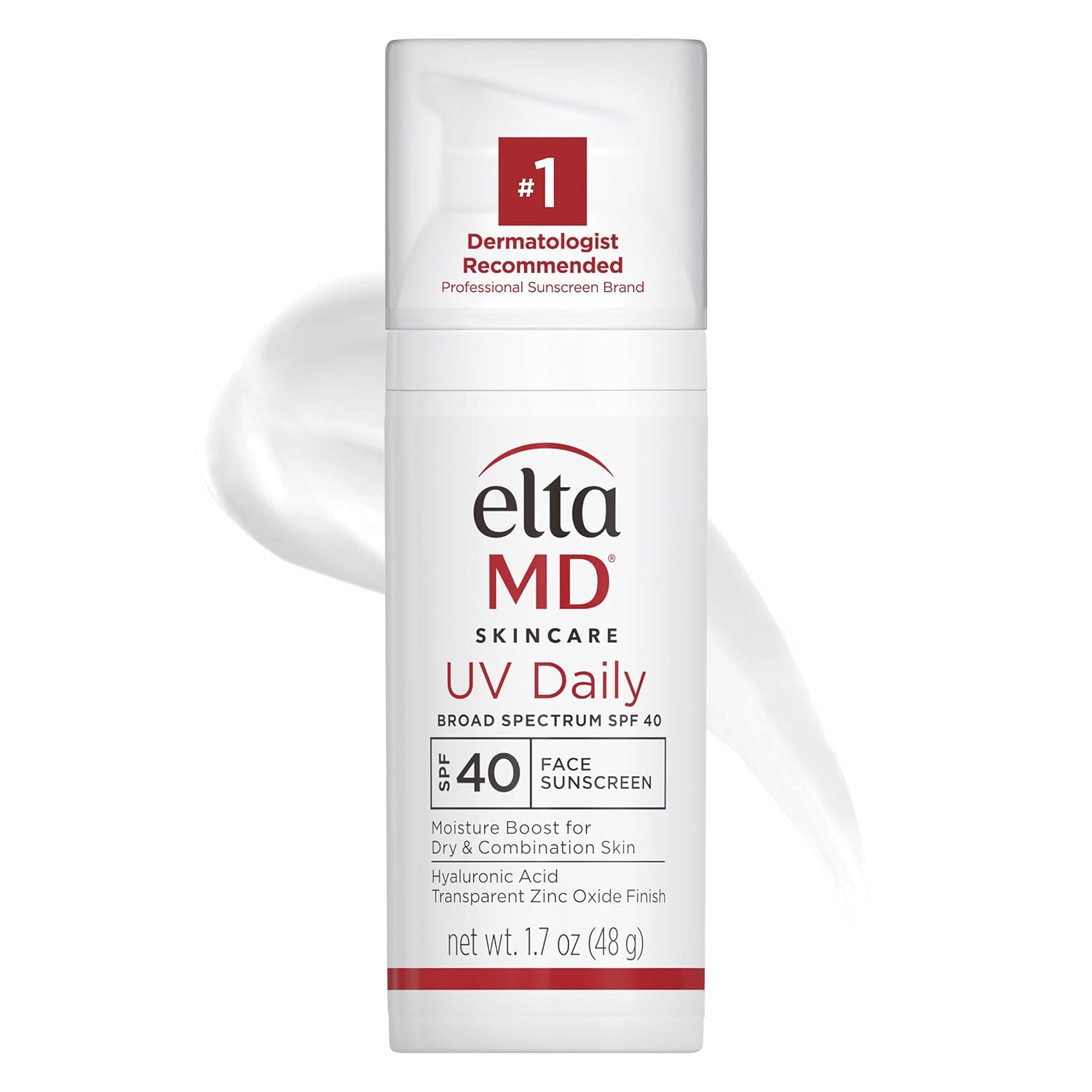 Eltamd Uv Daily Spf 40 Face Sunscreen Moisturizer With Zinc Oxide, Daily Moisturizer With Spf, 1.7 Oz Pump