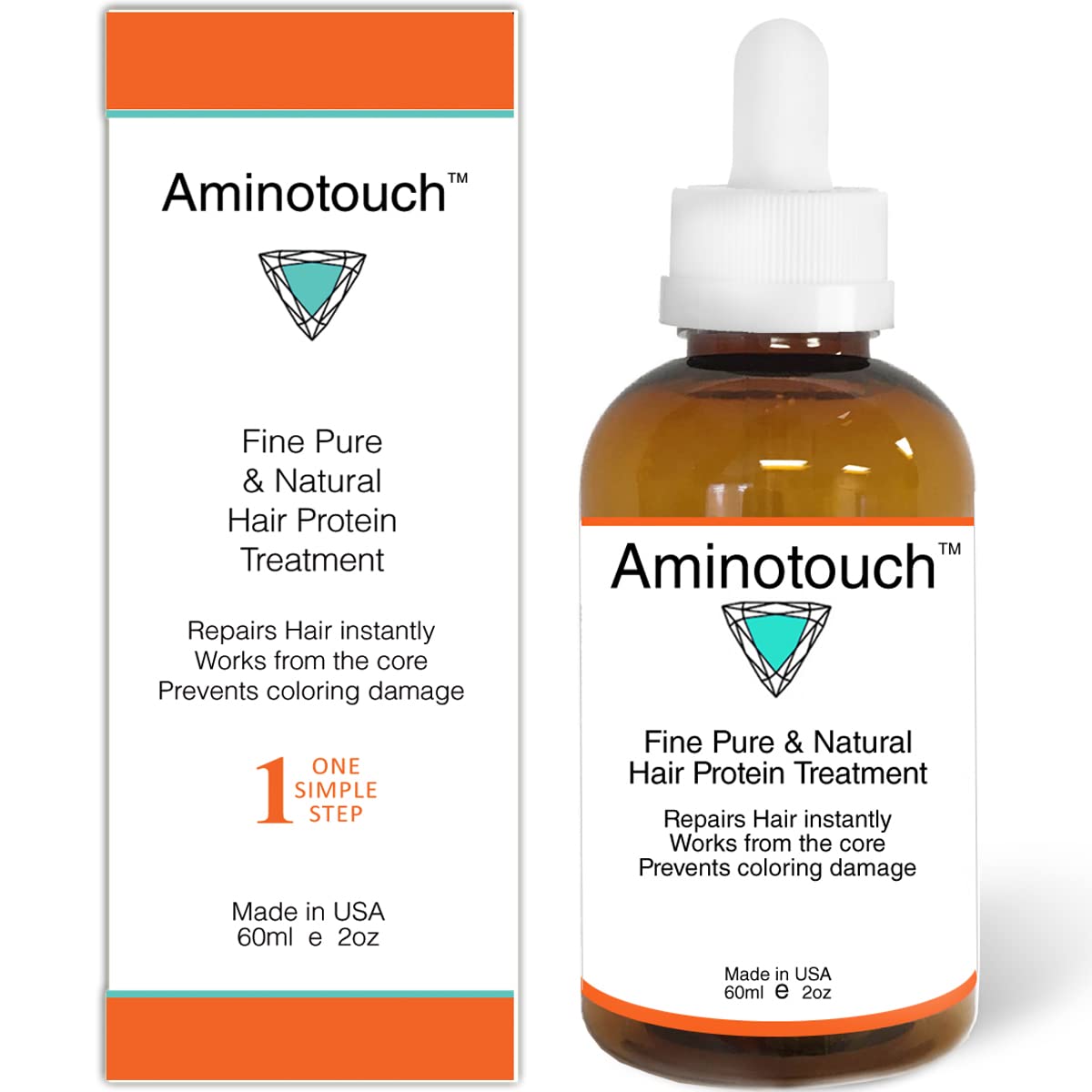 Aminotouch Natural Pure Protein Treatment - Collagen And Keratin Rescue Shot For Long Hair Growth, Damage Repair, Split Ends Prevention, And Hair Strengthening