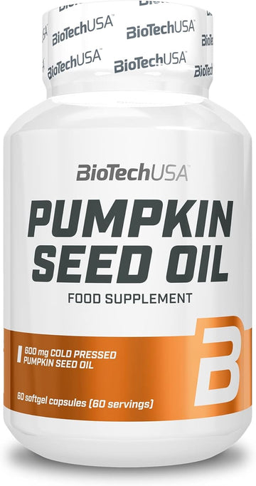 Biotechusa Pumpkin Seed Oil | Cold-Pressed | 600Mg Per Softgel | Gmo-Free, 60 Capsules