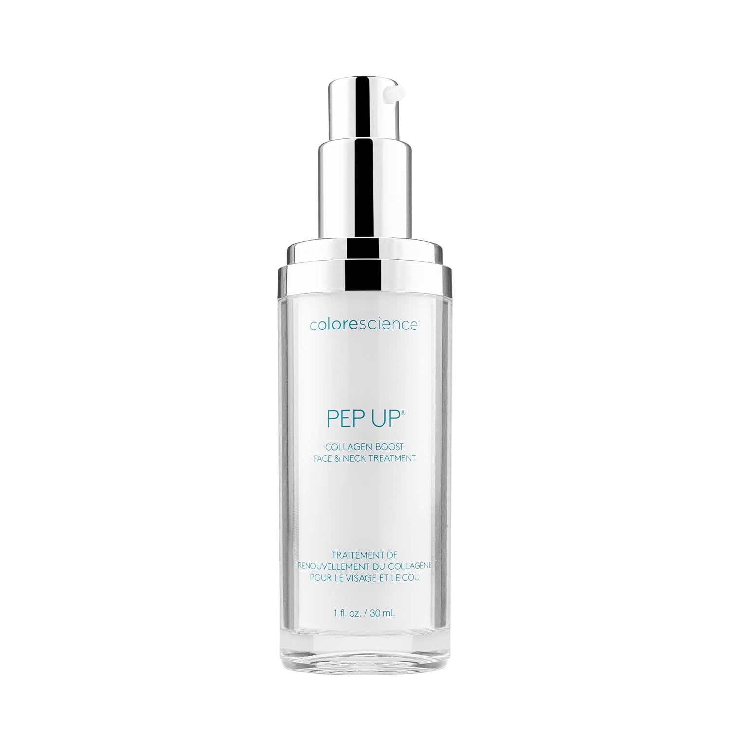 Colorescience Pep Up Collagen Renewal Face & Neck Treatment, Promotes Collagen And Elastin Production, 10 Peptides To Defend Against Signs Of Aging