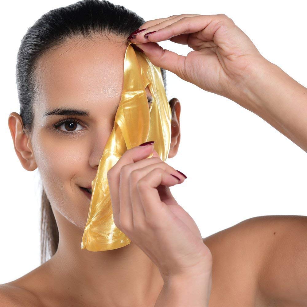 Luxurious 24K Gold Bio-Collagen Facial Mask (5Pcs) : Beauty & Personal Care