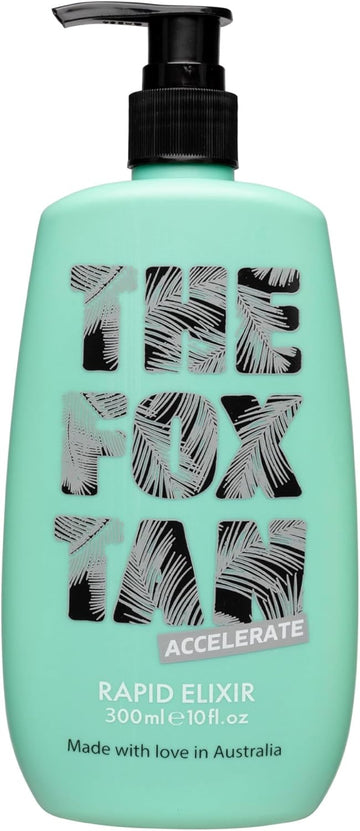 The Fox Tan Rapid Tanning Elixir, Natural Tanning Accelerator Lotion For Darker & Faster Tans, Creates Flawless Tan Skin, Vegan & Cruelty-Free, 300Ml