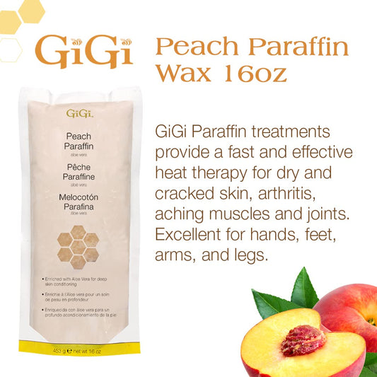 Gigi Peach Paraffin Wax With Aloe Vera