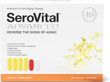 Serovital Advanced For Women - Anti-Aging Supplement For Women - Hgh Supplements For Women - Skin Benefits, Energy, And Sleep - 30 Servings