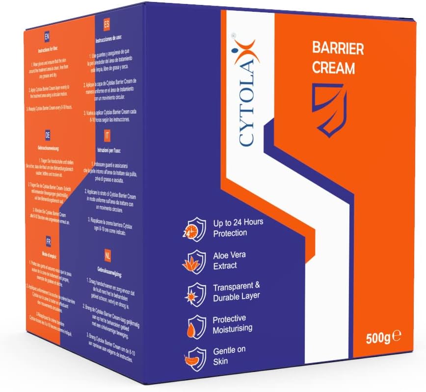Cytolax Barrier Cream 500G | Durable 24Hour Protection | Prevents Skin Irritation & Sores | Improves Elasticity & Repairs Damaged Skin | Incontinence Cream With Shea Butter & Aloe Vera Extracts