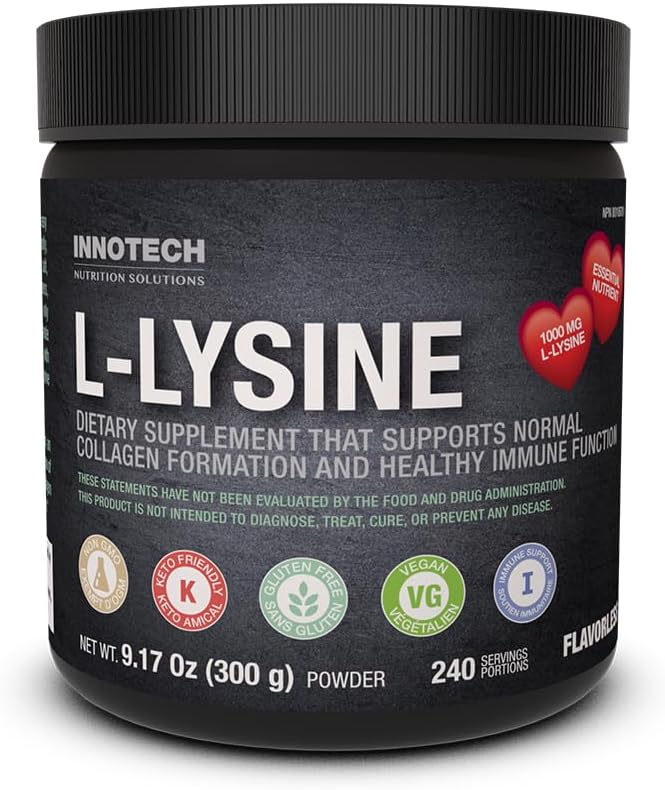 Innotech Nutrition L-Lysine Powder 300 G (Pure L-Lysine) : Health & Household