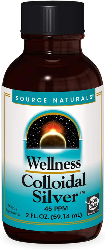 Source Naturals Wellness Colloidal Silver 45 Ppm, Supports Physical Well Being* - 2 Fluid Oz