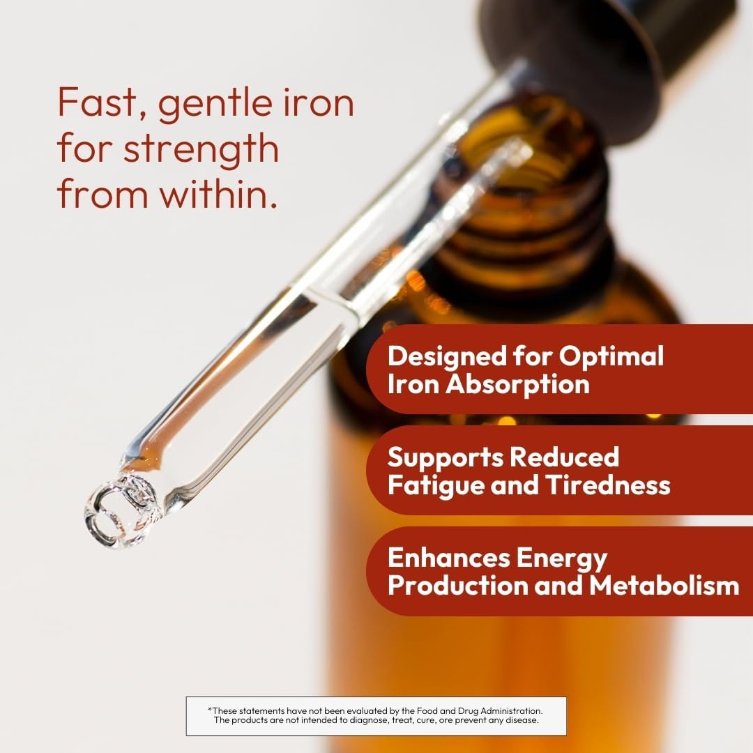 Bigvita Iron+ | High Absorption Supplement With Microencapsulated Iron Drops + Folate, B6 & Cranberry Extract | No Metallic Taste, Mixed Berry Flavor, Gentle On Stomach | Energy & Hormonal Support : Health & Household