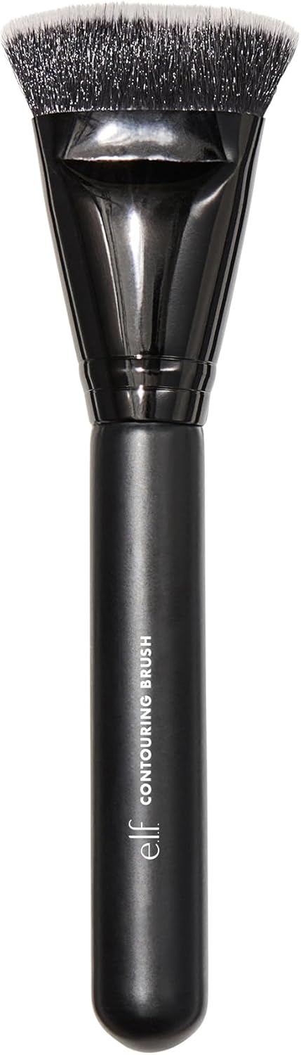 E.L.F. Contouring Brush, Dense, Soft, Synthetic, Lightweight, Versatile, Contours, Sculpts, Defines, Blends, Targets Cheekbones, Forehead & Jawline, Wet Or Dry Product