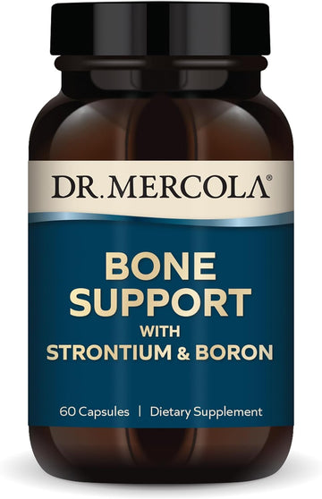 Dr. Mercola Bone Support With Strontium & Boron, 30 Servings (60 Capsules), Dietary Supplement, For Bone & Joint Comfort, Non-Gmo