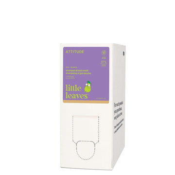 Attitude Shampoo And Body Wash For Kids, Ewg Verified Hair And Body Cleanser, Dermatologically Tested Soap, Plant And Mineral Based Bath Products, Vegan, Refillable Bottle, Vanilla And Pear, 16 Fl Oz