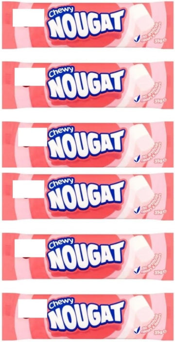 Nougat 6 X 35G Bars Multipack - Chewy Raspberry & Vanilla Flavour