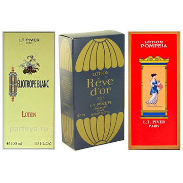 Pompeia + Reve D'Or + Heliotrope Blanc By Lt Piver Lotion Edt 3.3 Oz (3 Pack) : Beauty & Personal Care