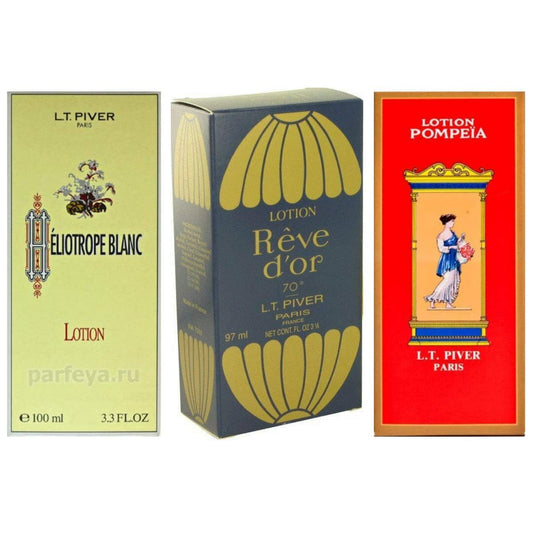 Pompeia + Reve D'Or + Heliotrope Blanc By Lt Piver Lotion Edt 3.3 Oz (3 Pack) : Beauty & Personal Care