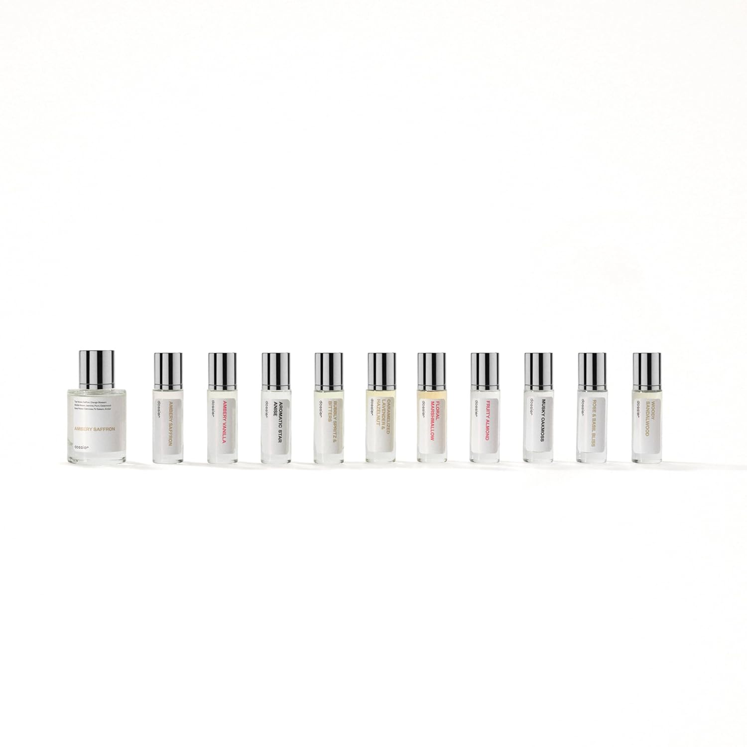Dossier - Discovery Set 10 X 11Ml/0.37 Fl. Oz - Testing Sampler Fragrances - Diverse Fragrance Collection - Inspired By Luxury Scents - Long-Lasting - Trying Different Scents Before Purchasing : Beauty & Personal Care