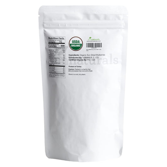 White Mulberries Dried Organic Bulk 2 Lbs Bag– Usda Organic Certified – Sun Dried, Raw, Non Gmo & Gluten Free – Product Of Turkey