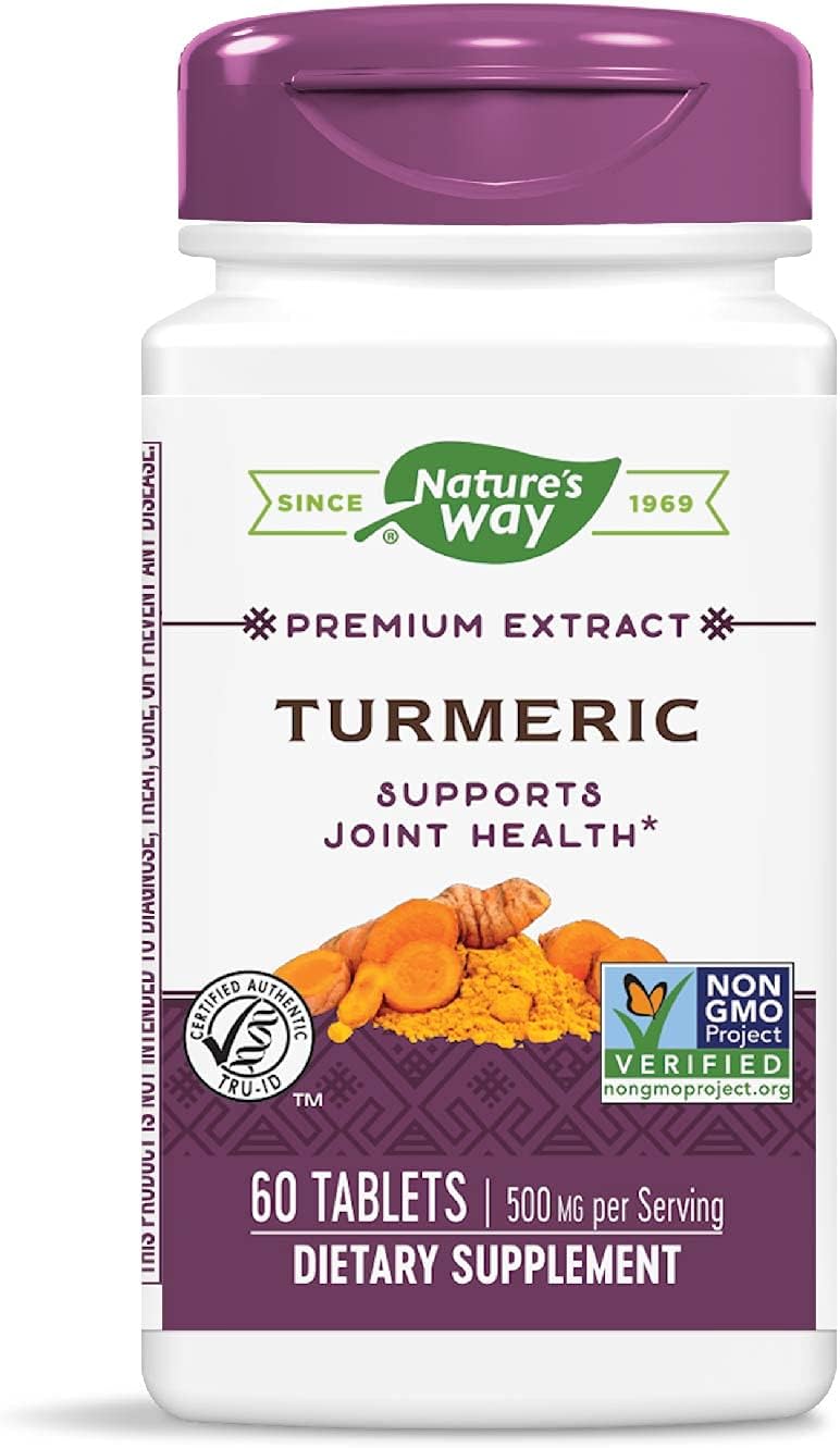 Nature's Way Turmeric Extract, 95% Curcuminoids, 500 mg per serving, 60 Tablets