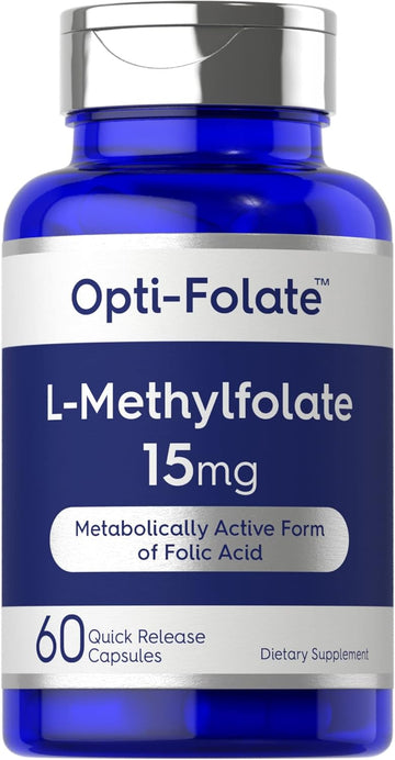 Carlyle L Methylfolate 15Mg | 60 Capsules | Max Potency | Optimized And Activated | Non-Gmo, Gluten Free | Methyl Folate, 5-Mthf | By Opti-Folate