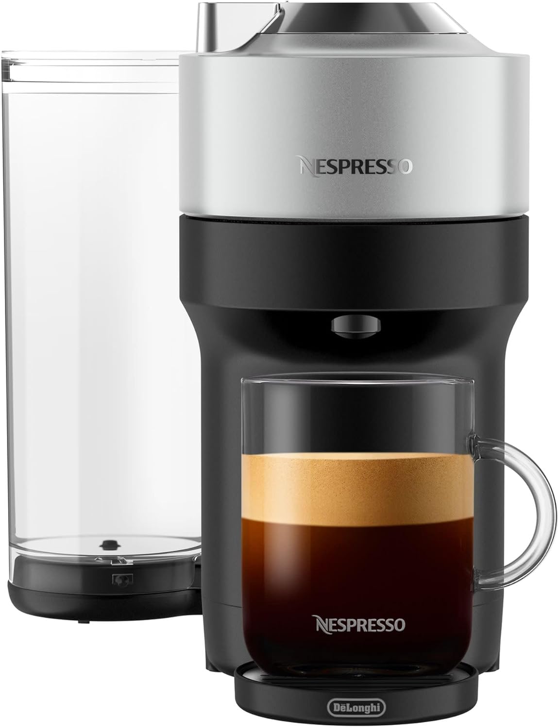Nespresso Vertuo Pop+ Deluxe Coffee And Espresso Machine By De'Longhi, Silver