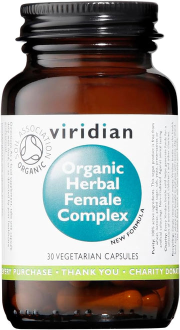 Viridian Organic Herbal Female Complex 30 Vegi Caps