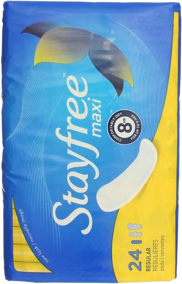 Stayfree Reg Maxi Pad 24c Size 24ct Stayfree Regular Maxi Pad 24ct : Health & Household