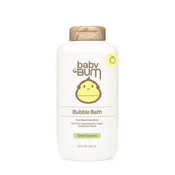 Baby Bum Foaming Bubble Bath | Tear Free for Sensitive Skin with White Ginger| Natural Fragrance | Gluten Free and Vegan | 12 FL OZ