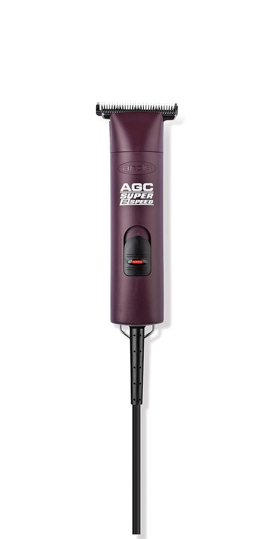 Andis 23330 Professional AGC Super 2-Speed Horse Clipper with Detachable Blade - Cool & Quiet Running Design - Includes Ultra Edge Size T-84 Blade for Complete Horse Grooming - Burgundy