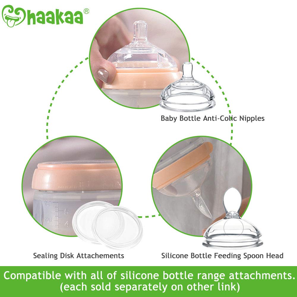 haakaa Gen.3 Manual Breast Pump with Silicone Lid Multifuctional Silicone Breast Pump Breast Milk Collector Breast Milk Catcher Breast Milk Saver Breastfeeding Essentials,BPA Free (5.4oz/160ml, Peach) : Baby