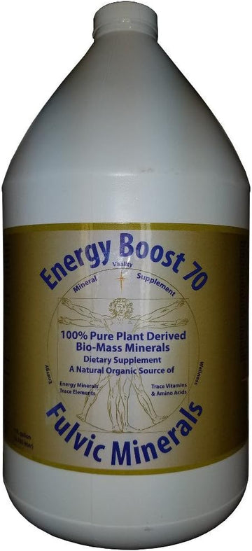 Energy Boost 70 Fulvic Minerals Trace Elements Vitamins and Amino Acids Morningstar Minerals (1 Gallon)