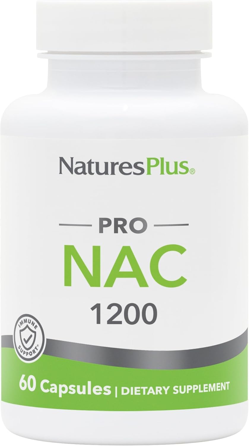 Natures Plus Pro Nac 1200 Mg - 60 Capsules - Crucial For Replenishing Glutathione - Non-Gmo, Vegan & Gluten Free - 30 Servings