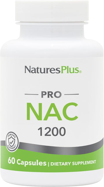 Natures Plus Pro Nac 1200 Mg - 60 Capsules - Crucial For Replenishing Glutathione - Non-Gmo, Vegan & Gluten Free - 30 Servings