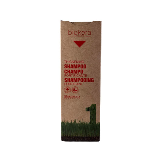 Salerm - Fortifying Shampoo - Biokera Natura Fortifying Shampoo - 300 Ml - With Ginseng And Ginkgo Biloba - Nourishes The Scalp - Helps Strengthen Weakened Hair - Refreshing Effect