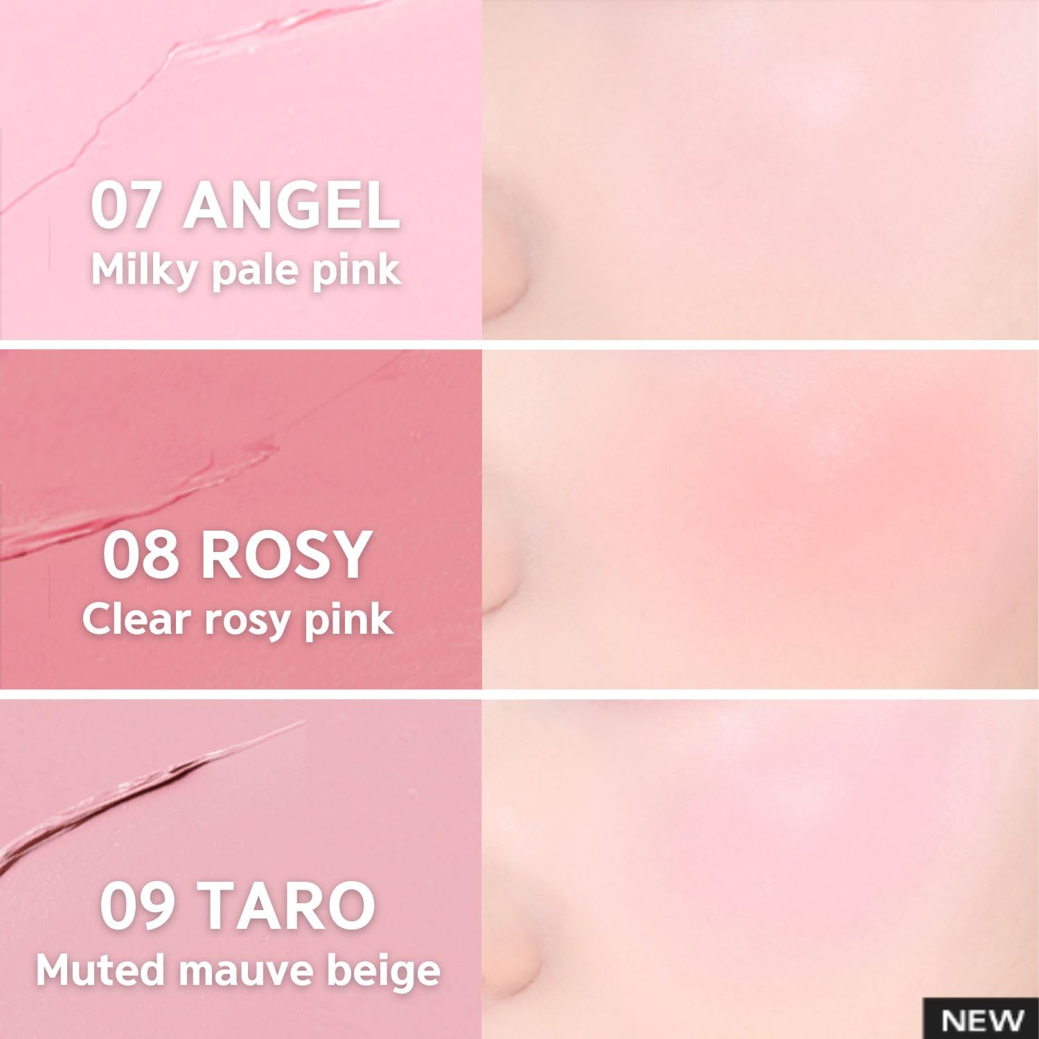 Bbia Ready To Wear Downy Cheek Cream Blush 8 Color - Creamy Blendable & Buildable Blush Dewy Texture & Matte Finish High Pigment Longlasting Lightweight Natural Face Makeup, 0.12Oz (01 Downy Pink) : Beauty & Personal Care