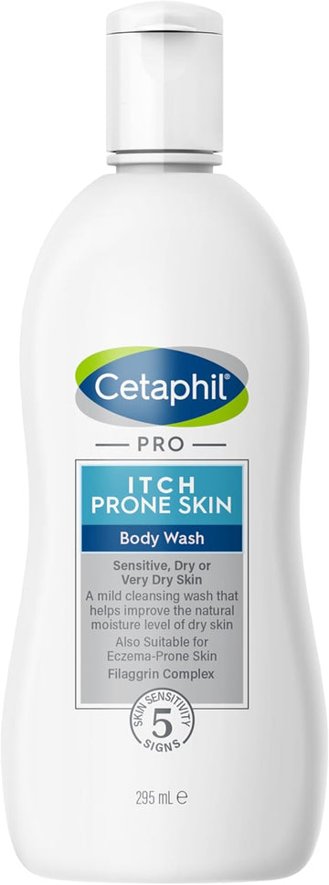 Cetaphil Pro Body Wash, 295Ml, For Itch Prone & Eczema Prone Skin, With Niacinamide & Shea Butter, Vegan Friendly