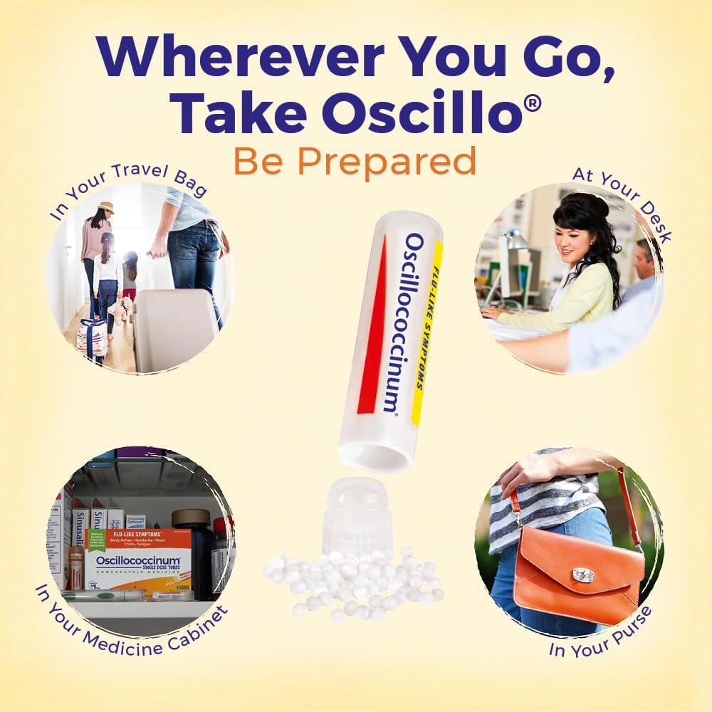 Boiron Oscillococcinum Natural Relief For Flu-Like Symptoms Of Body Aches, Headache, Fever, Chills, And Fatigue - 30 Doses : Health & Household