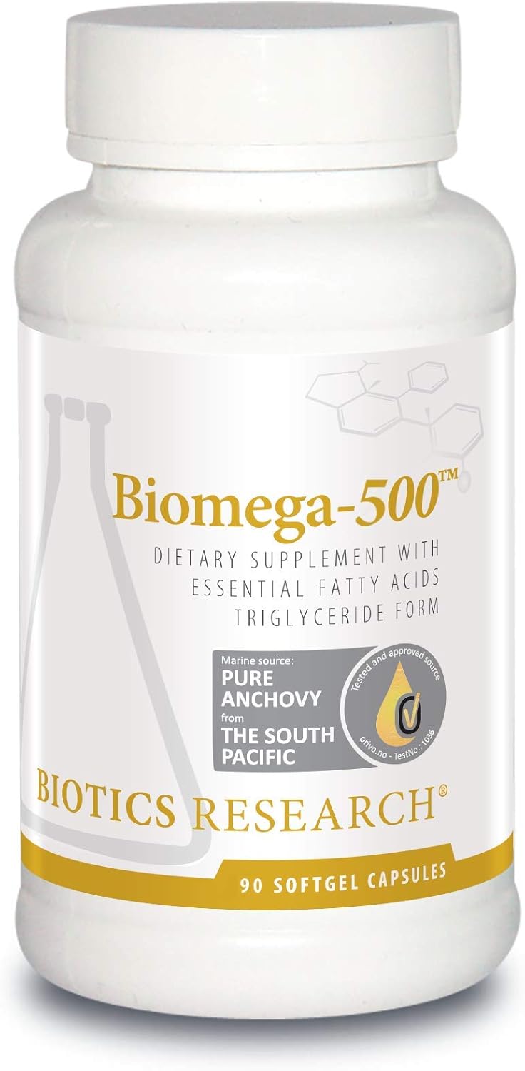 Biotics Research Biomega 500 Omega 3 Fish Oil Supplement, Highly Concentrated Fish Oil With Epa/Dha, Omega 3 Fatty Acids, Supports Immune And Cardiovascular 90 Softgels