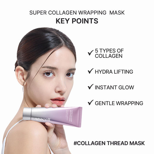 Arocell Super Collagen Wrapping Peel Off Facial Mask With Soft Silicone Brush