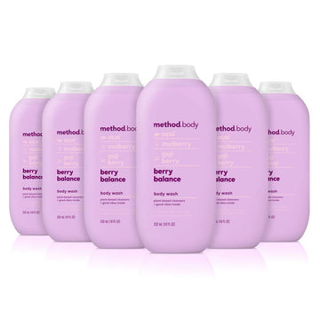 Method Body Wash, Berry Balance, Paraben and Phthalate Free, 18 oz (Pack of 6)
